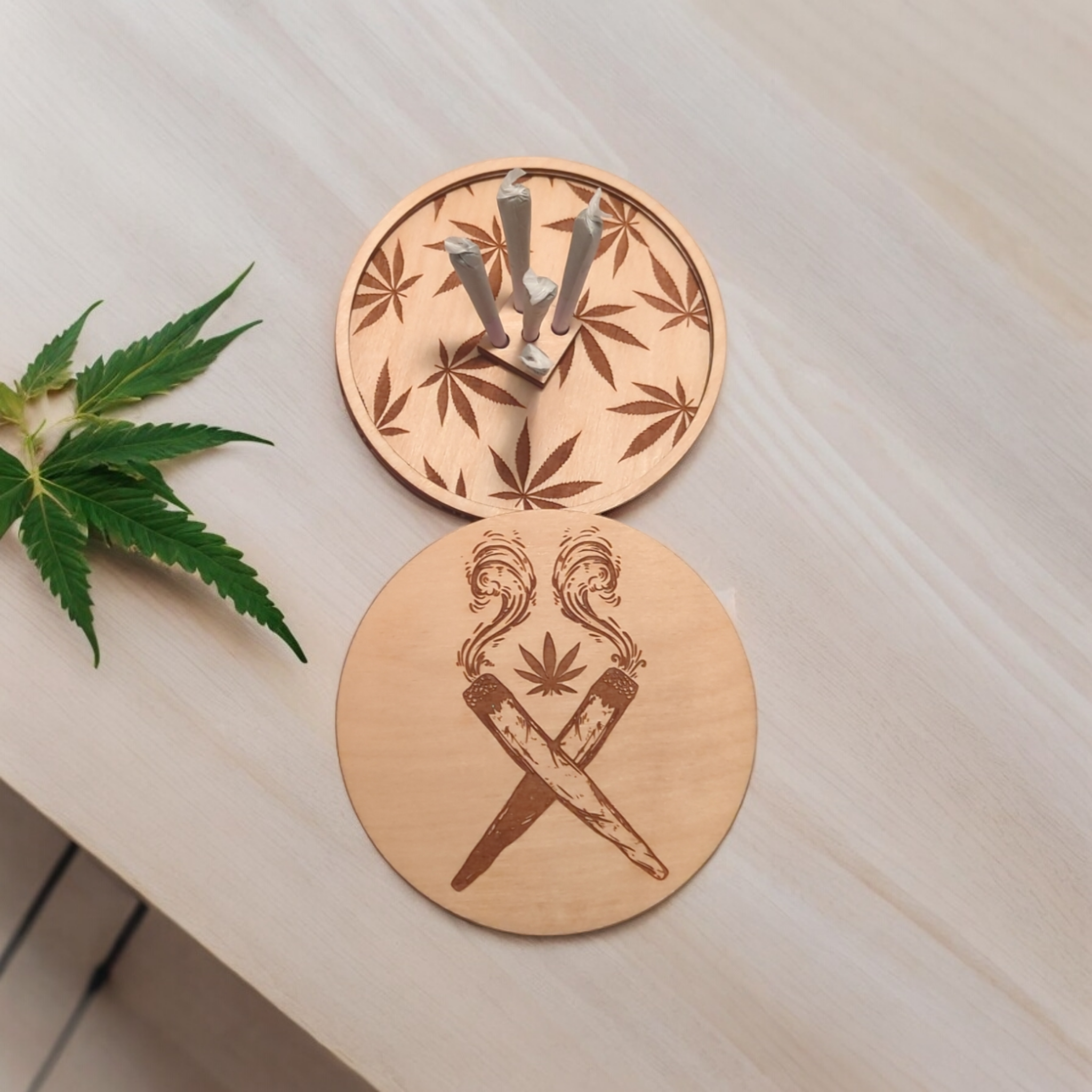 "SleekStash” Minimalist Stash Box Rolling Tray