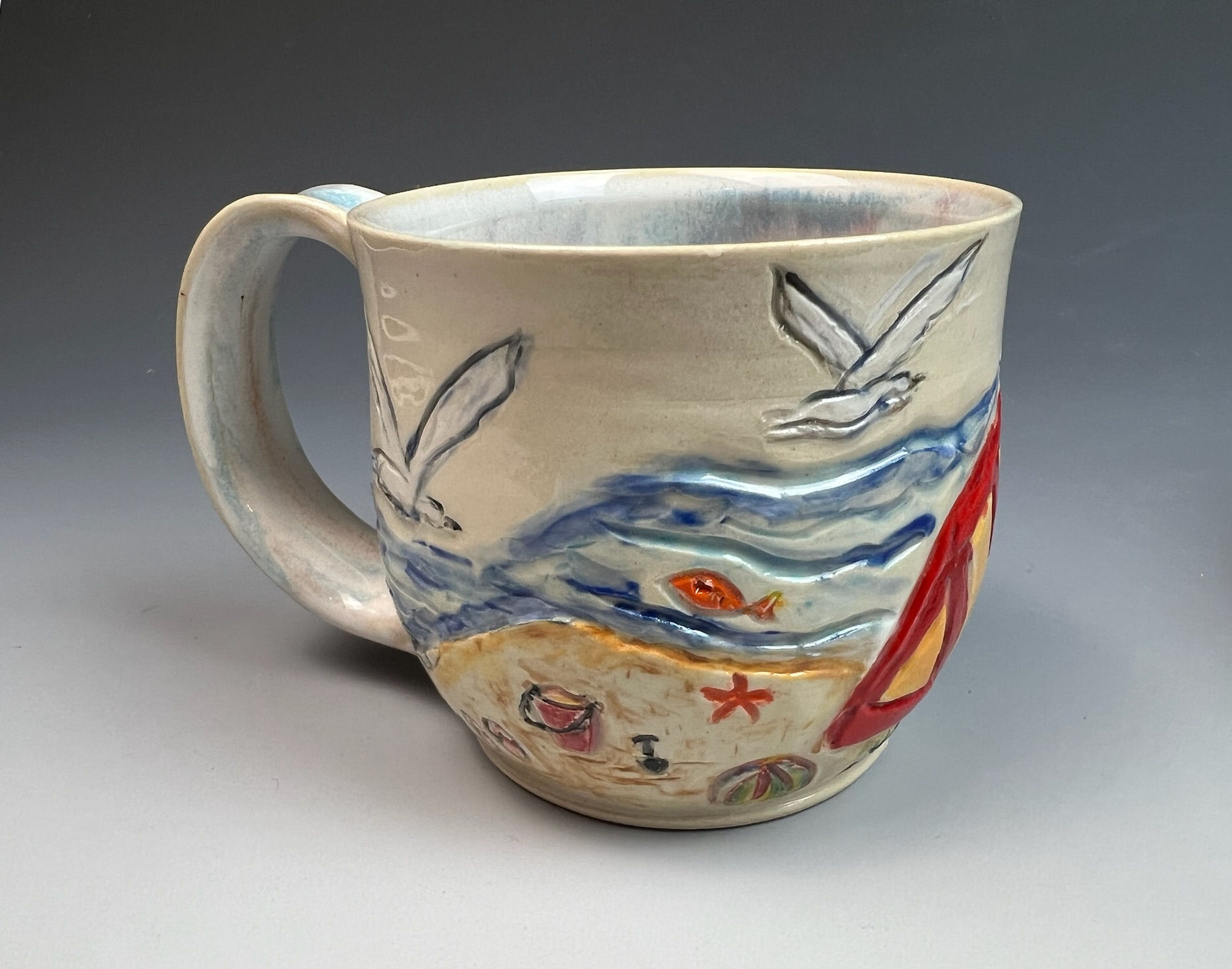 A day at the ocean mug