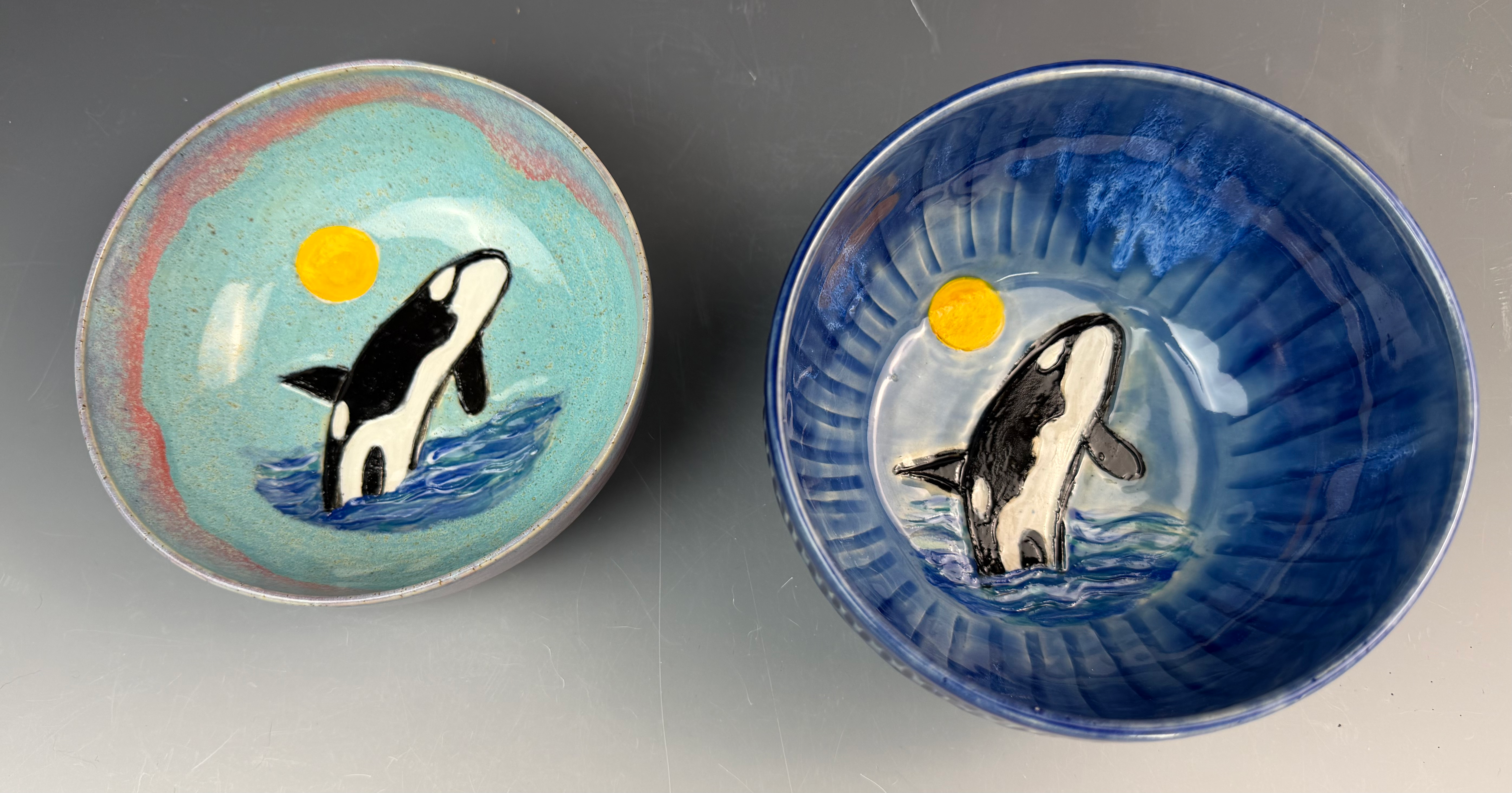 small Orca whale bowls (individually priced)