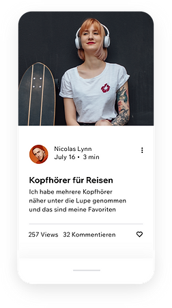 Ein Blogpost angezeigt auf einem mobilen Endgerät