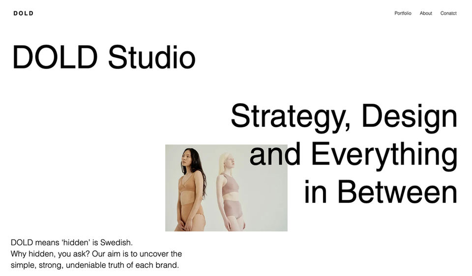 Szablon strony portfolio 