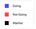 The image of the guest list on a Wix Eve