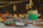 Private birthday party setup with balloons, buffet, and dessert table