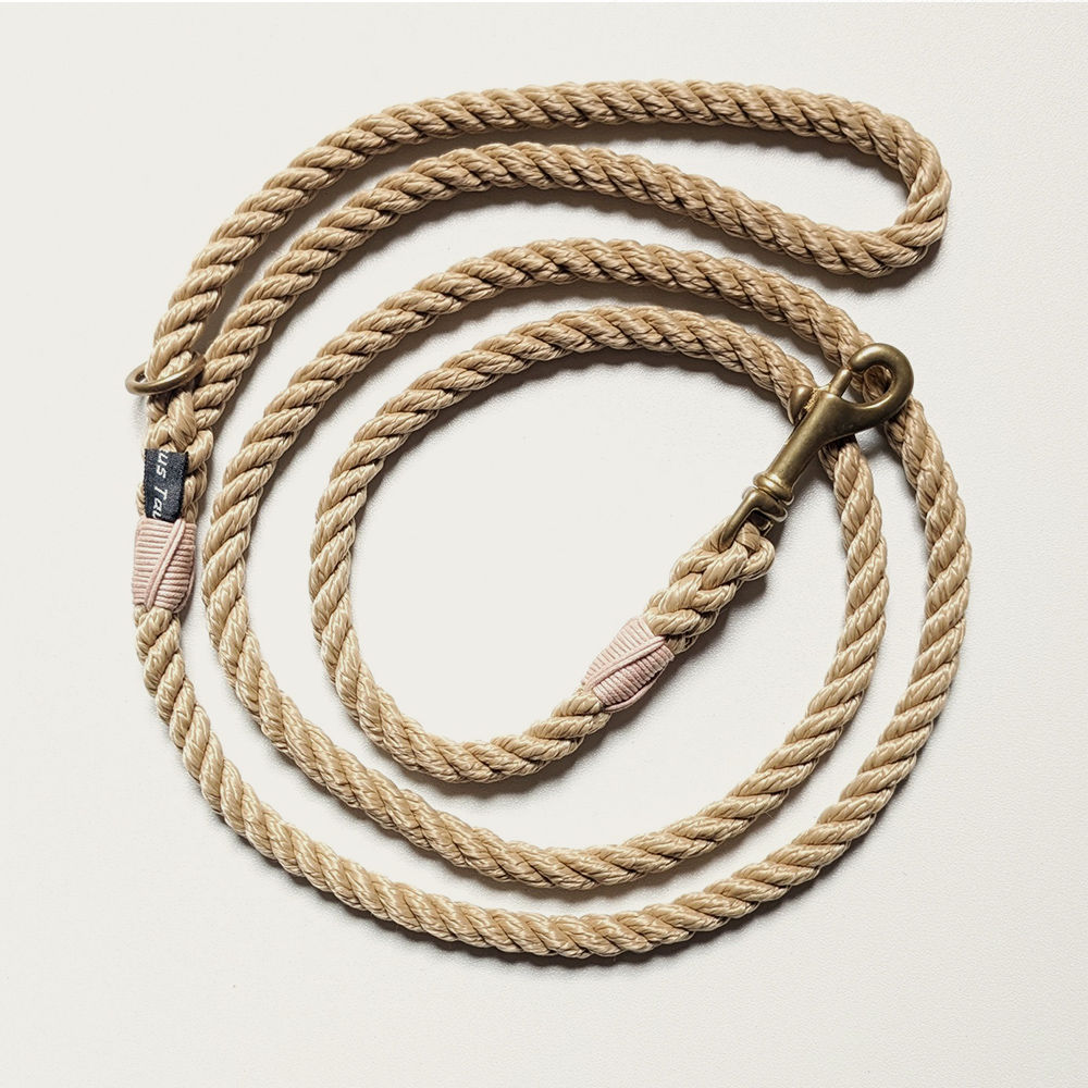 Kopie von Klassische Leine für kleine Hunde | 150 cm | Ø8 Tau sand