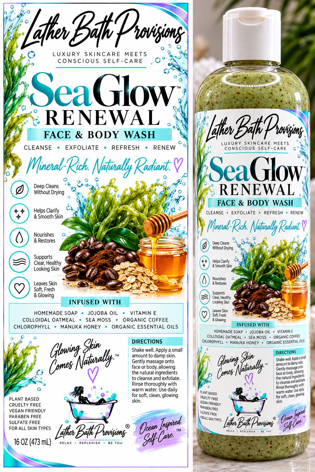 Sea Glow Renewal Face & Body Wash