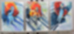 girls on slide, Tandil, Triptych