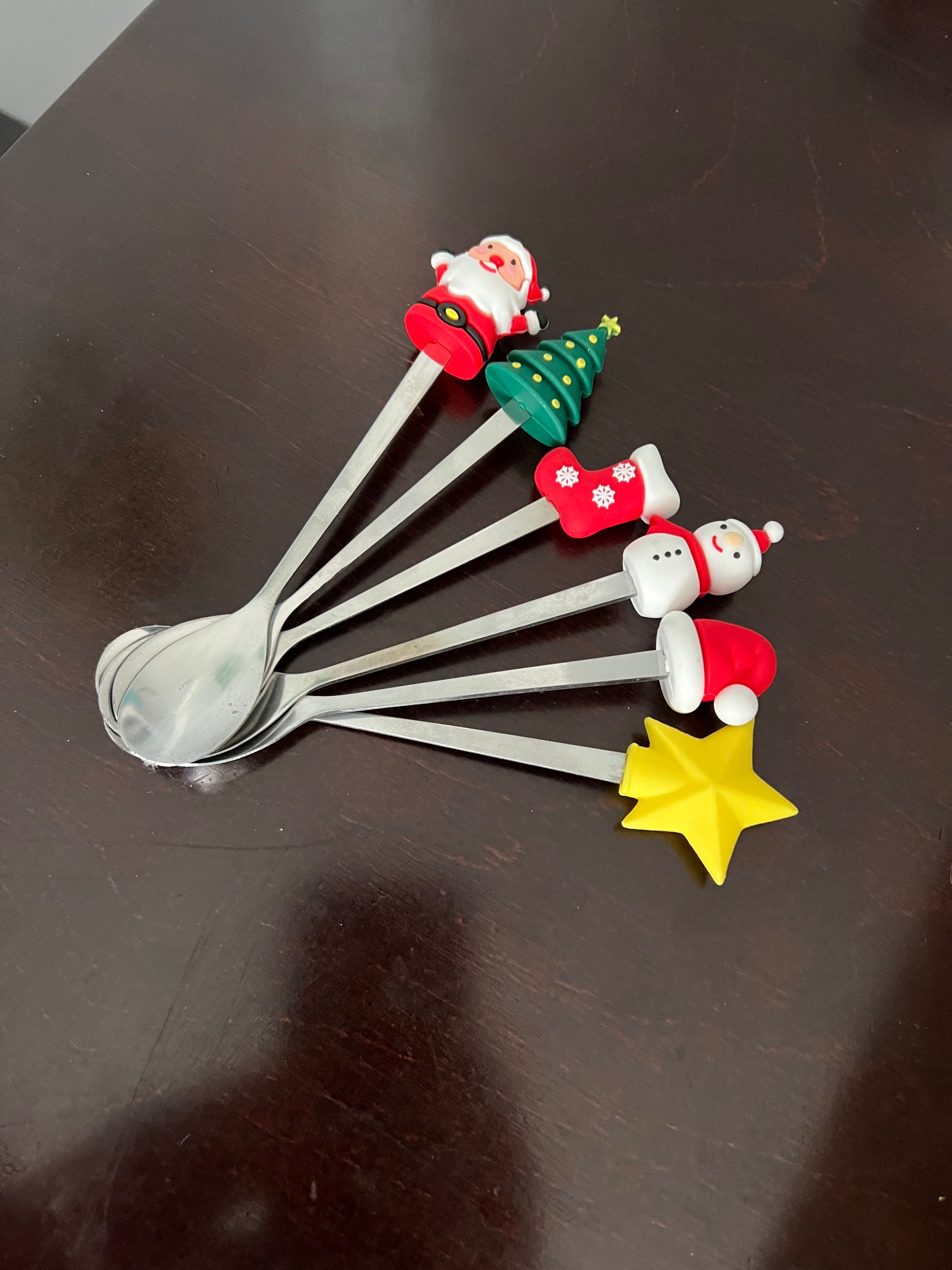 Christmas themed coffee spoons