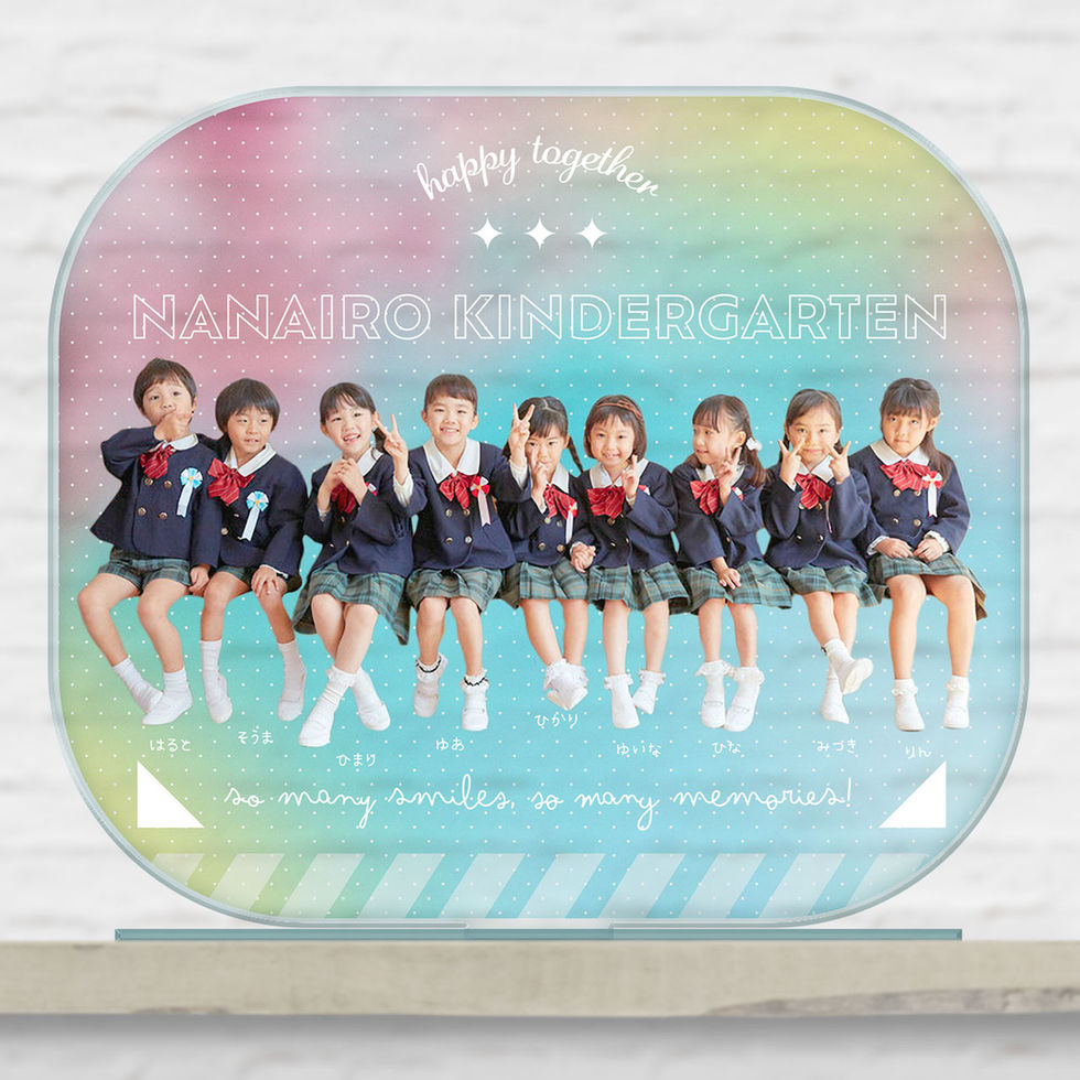 カラフルな虹色グラデーションが可愛い Spring Popシリーズ 卒園記念アクリルスタンド