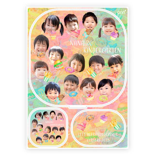 Sweetsシリーズのアクリルスタンド 組立前のデザイン展開図 Mサイズ