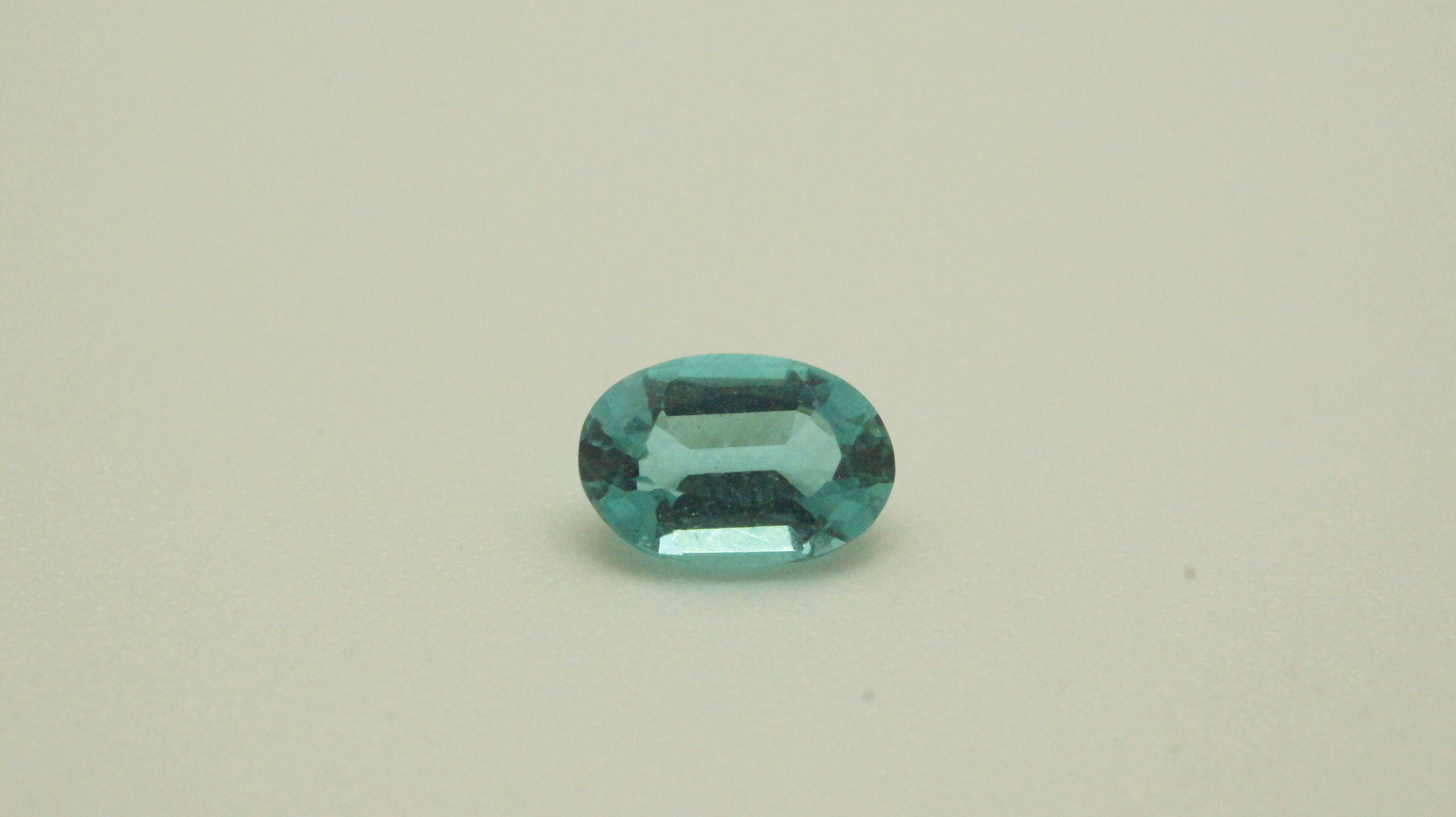 Hydrothermal Beryl Paraiba color, Oval 6x4 mm, Weight 0.46 cts