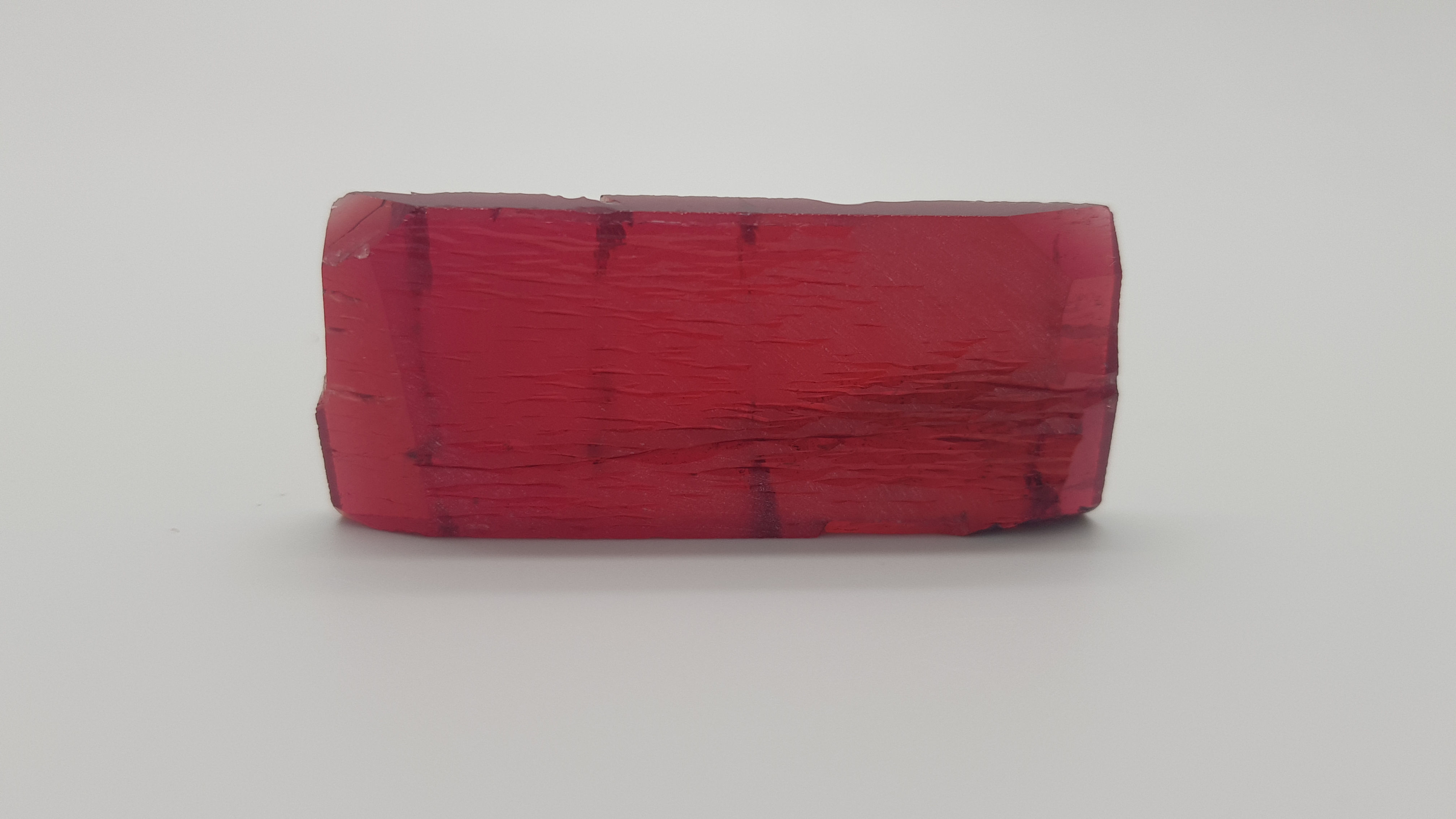 Hydrothermal Red Beryl, Thickness 5.4 mm, Length 55 mm, Weight 79.72 cts