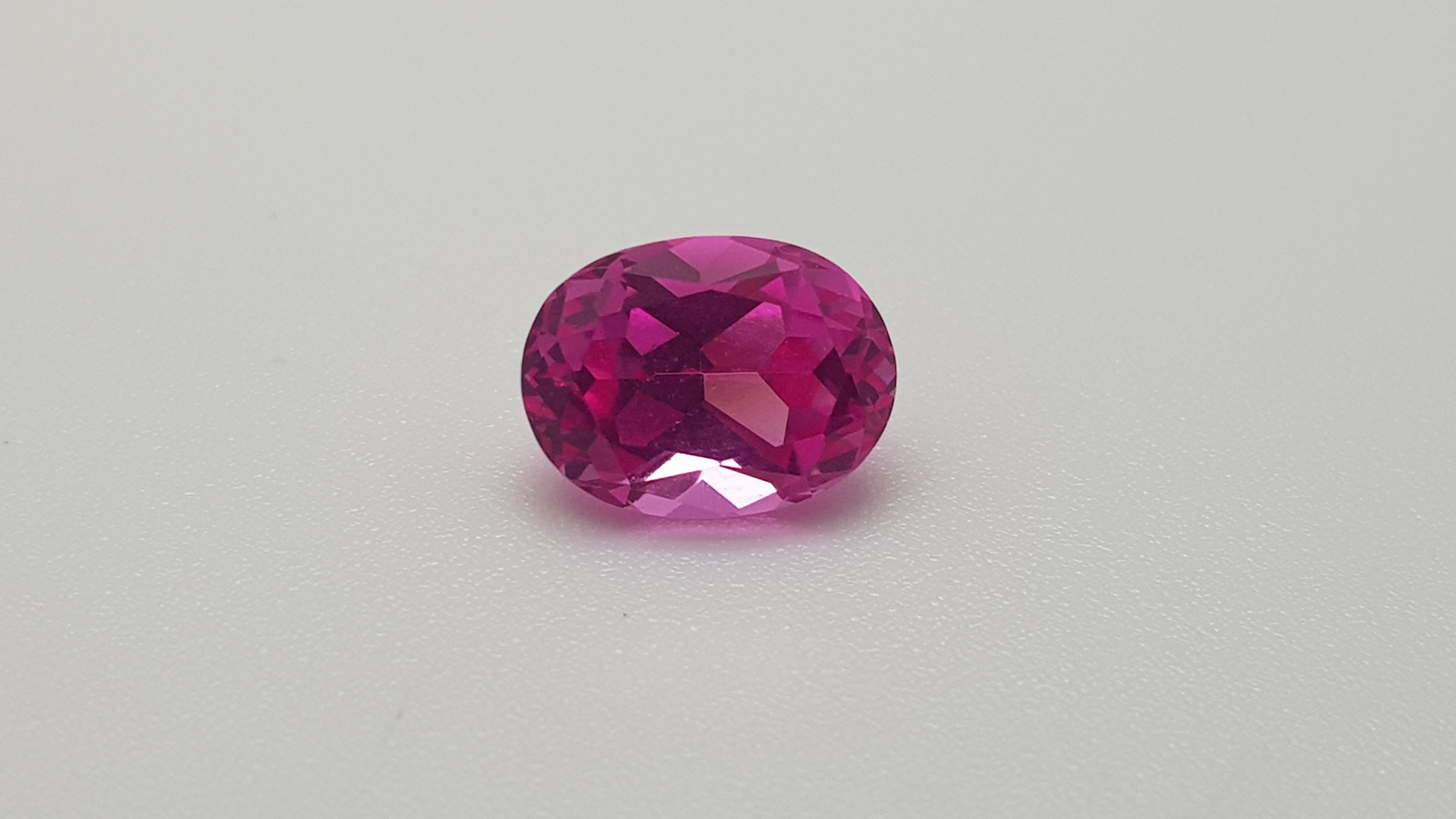 Pulled Pink Spinel, Oval 8x6 mm, Weight 1.58 cts