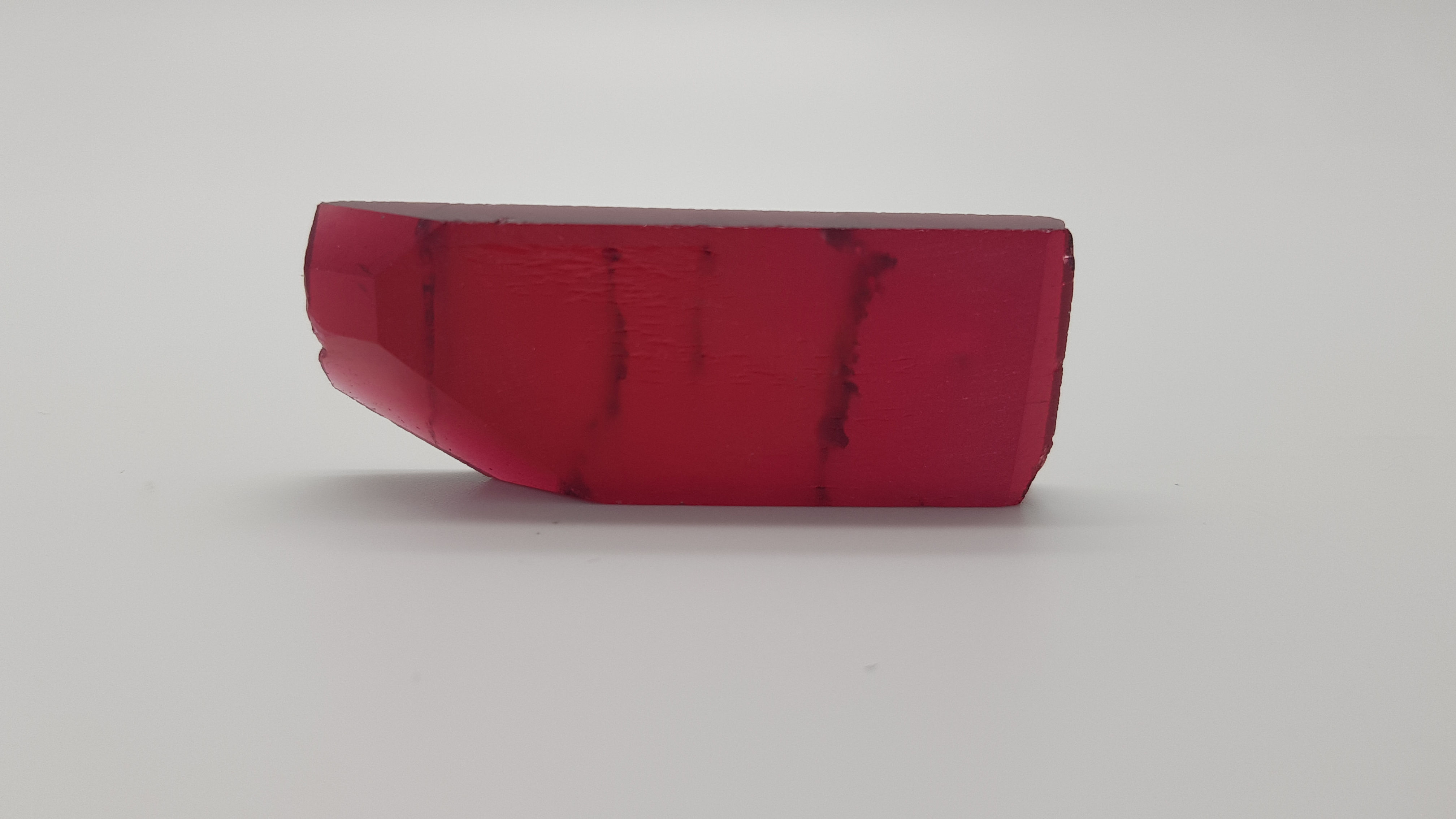 Hydrothermal Red Beryl, Thickness 6.1 mm, Length 54 mm, Weight 81.72 cts