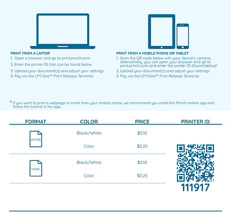 mobile printing information