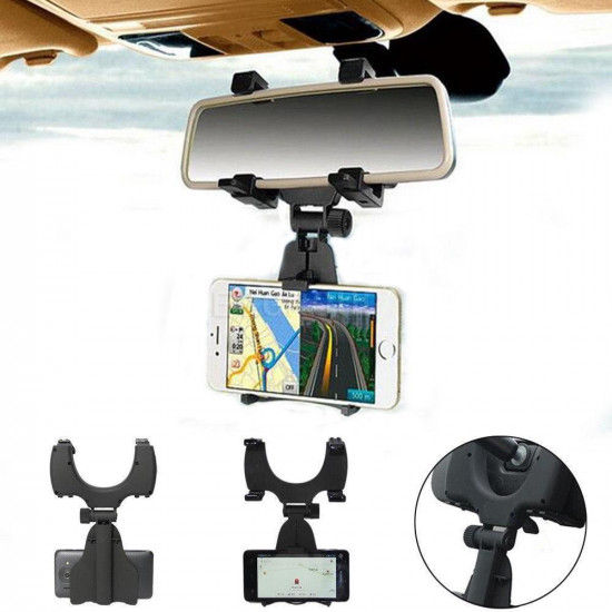 Thumbnail: UNIVERSAL REAR VIER MIRROR MOUNT PHONE HOLDER
