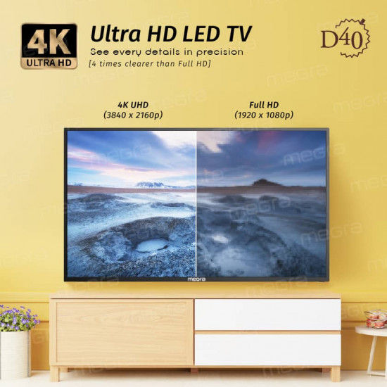 Thumbnail: MEGRA 40 INCH 4K UHD SMART LED TV