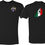 Thumbnail: Black T-shirt -w/Italian Graphic Back