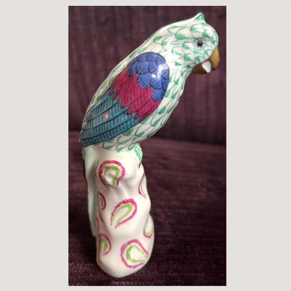Herend figure of a parrot