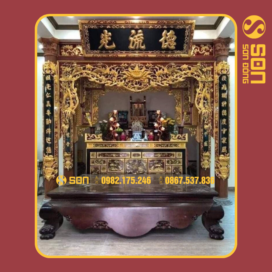 Hình thu nhỏ: BÀN THỜ Ô XA  –  TỨ LINH - TỨ QUÝ, DẠ ĐỤC DƠI NGŨ PHÚC