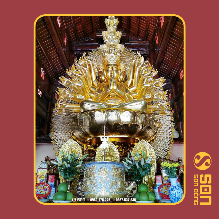 Hình thu nhỏ: TƯỢNG THIÊN THỦ THIÊN NHÃN - SƠN SƠN THẾP VÀNG