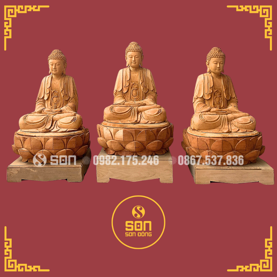 Hình thu nhỏ: BỘ TƯỢNG TAM THẾ PHẬT - PHẦN MỘC