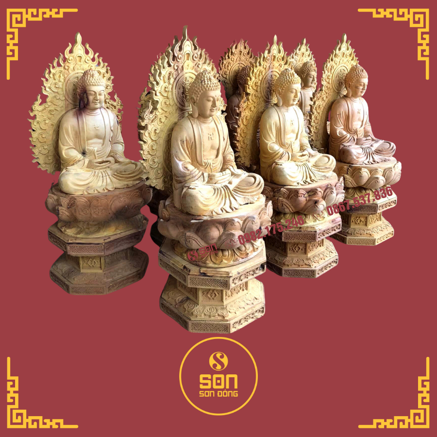 Hình thu nhỏ: TƯỢNG THẤT PHẬT DƯỢC SƯ - MỘC