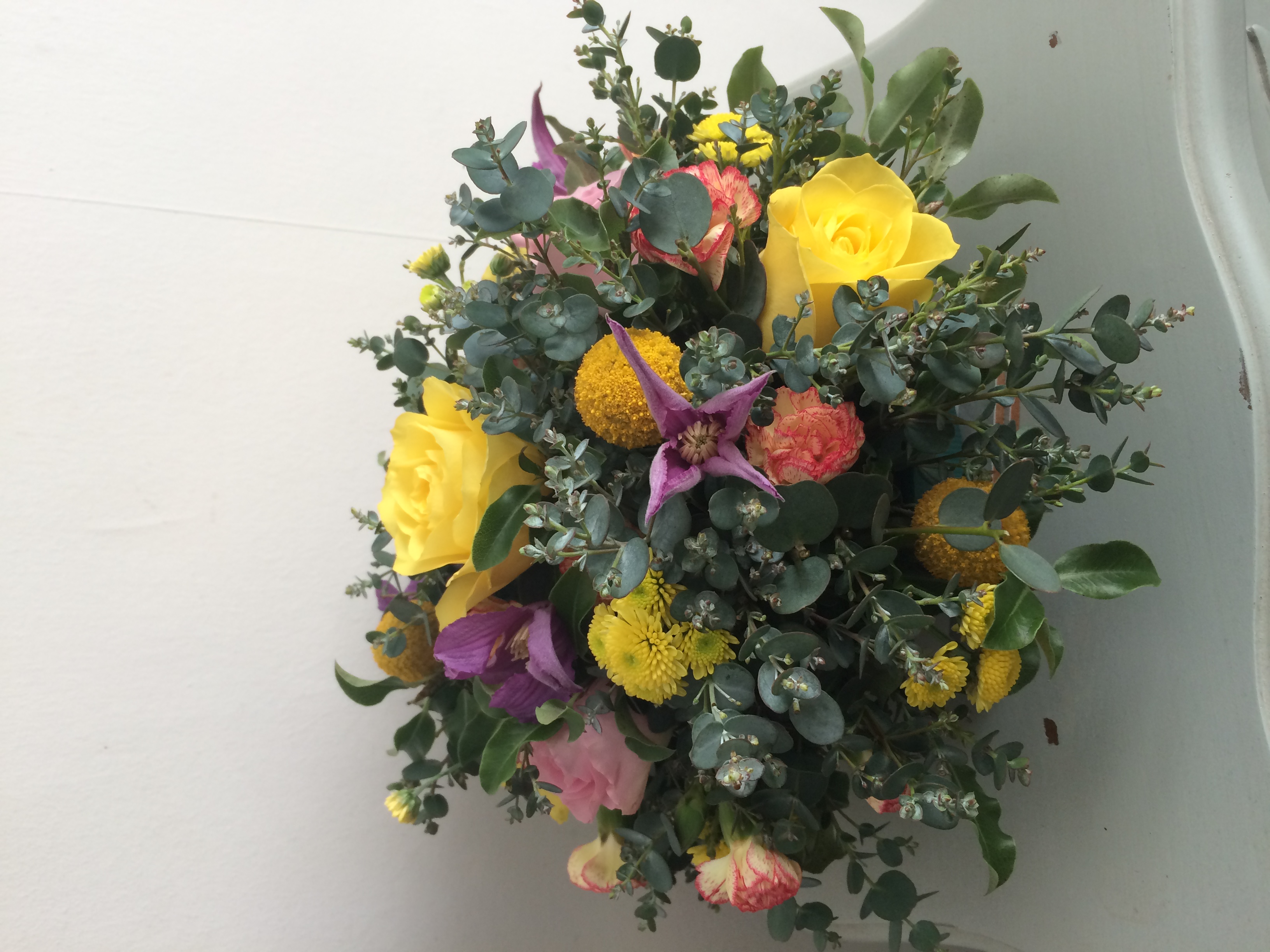 Seasonal table arrangement.