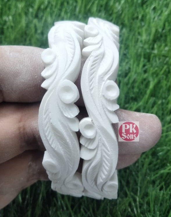 Hatimukhi Leaves Design Shakha Pola Set For Women D6