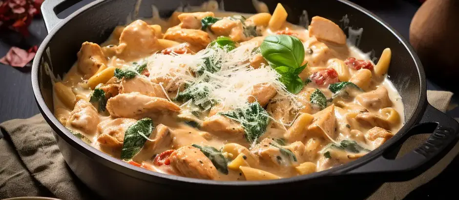 Saftig og kremet Pasta med Kylling