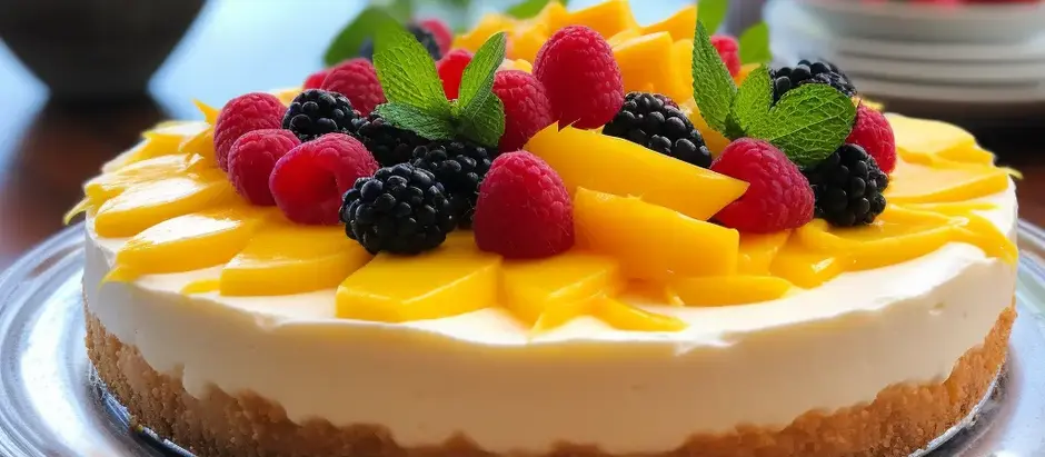 Mango ostekake - en deilig og frisk dessert for en varm sommerdag