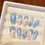 Thumbnail: 10Pcs Handmade Press on Nails Medium Beach Waves