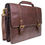 Thumbnail: Large Double Gusset Leather 17" Laptop Compatible Briefcase Work Bag