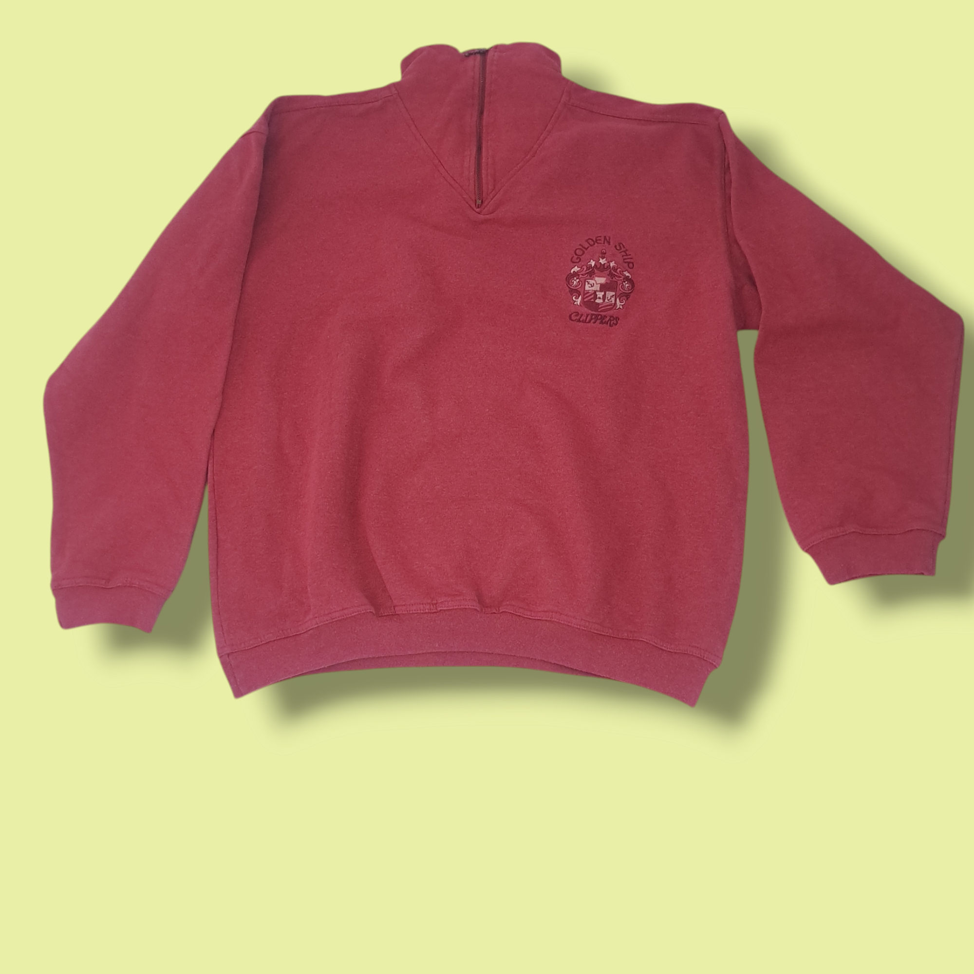 90s Red Polo Sweatshirt
