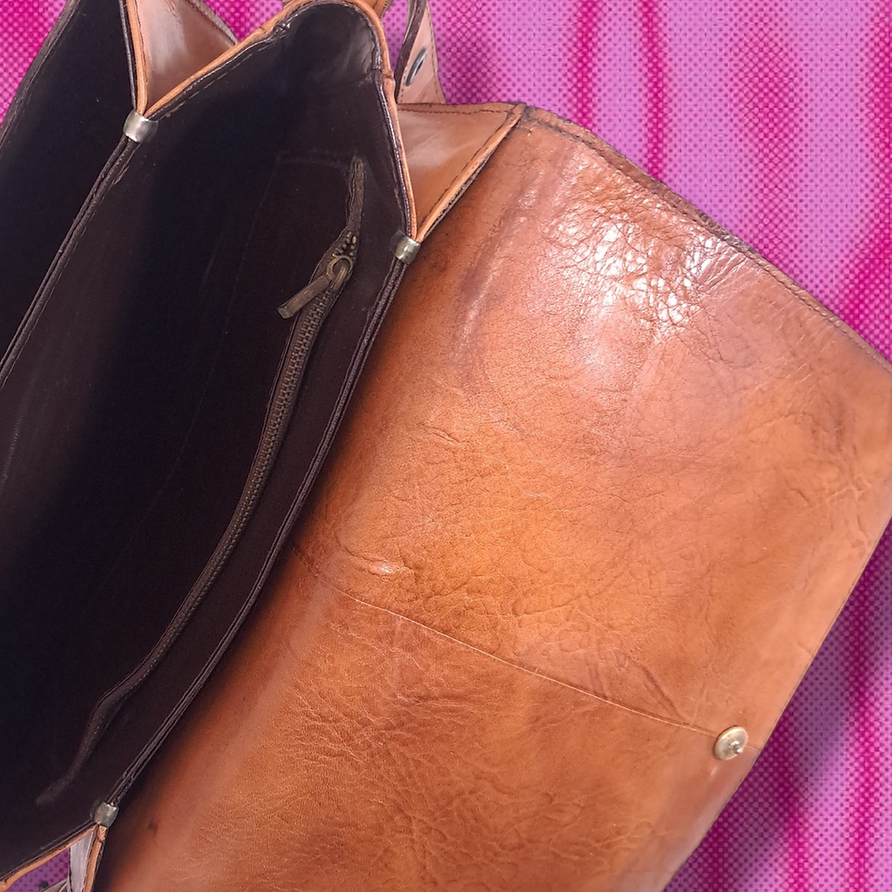 Μικρογραφία: Brown Leather Shoulder Bag