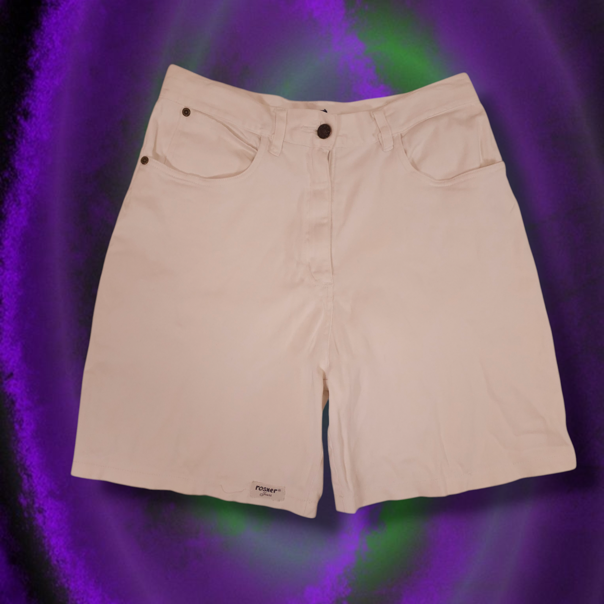 White high waist shorts