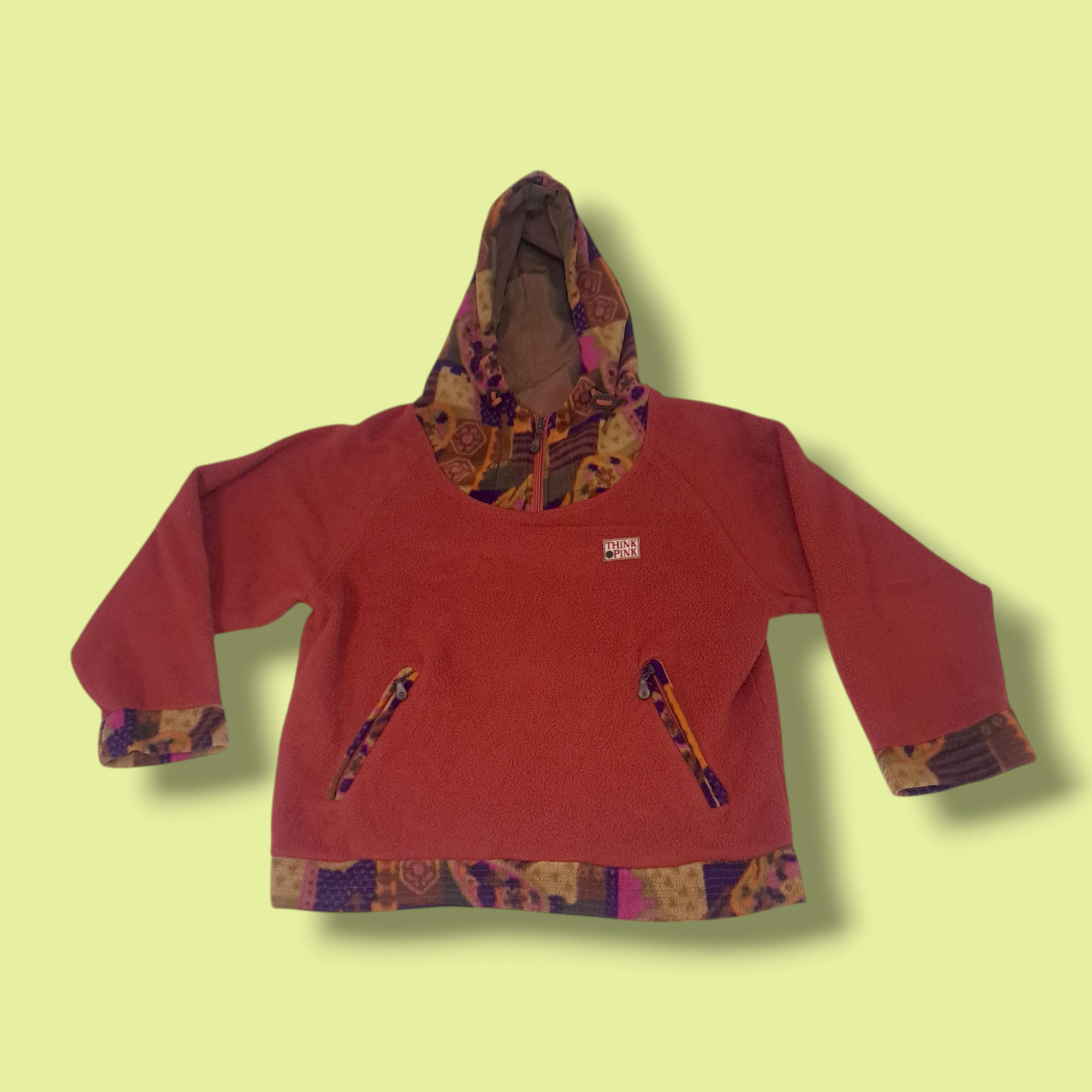 Brick Orange Fleece w Hood
