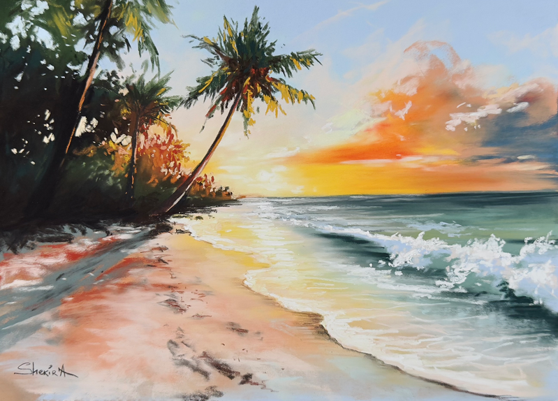 Пейзаж пастеллю, онлайн уроки з сухої пастелі