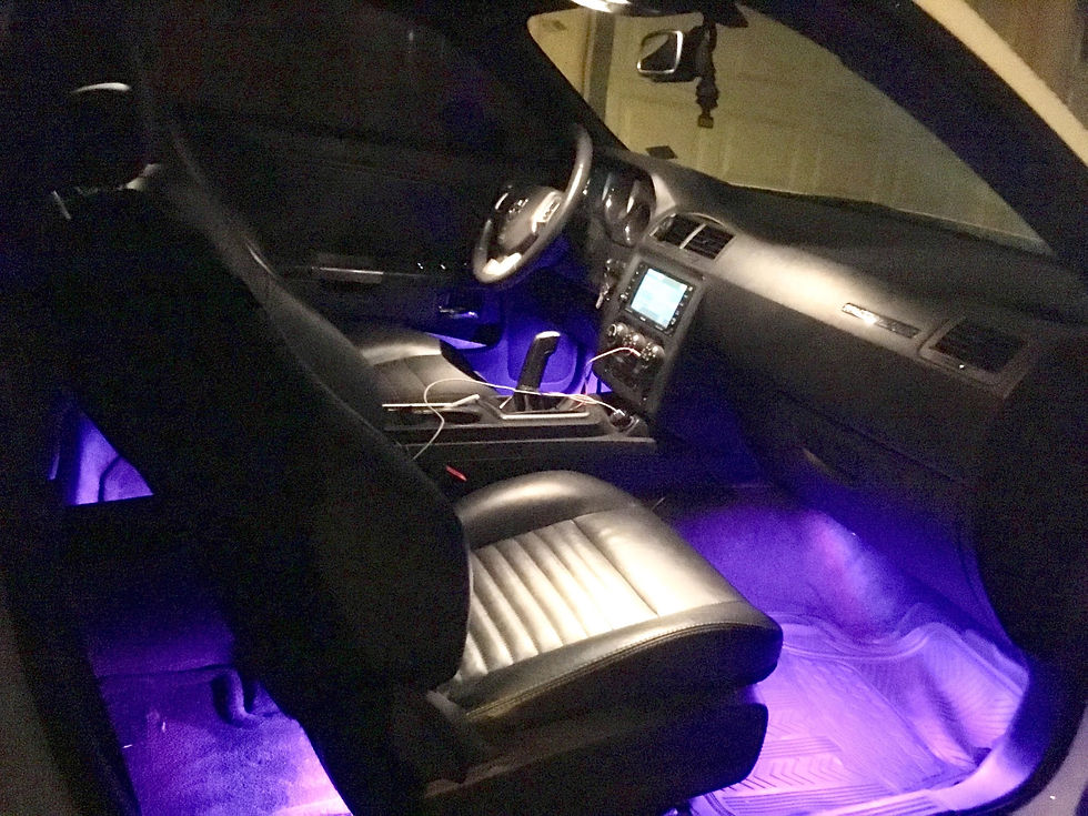 Thumbnail: 4X Car LED RGB Car Interior Footwell Strip Light  12v Atmosphere Multicolour 