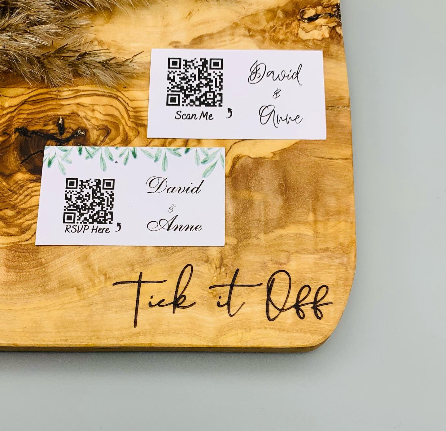 Wedding rsvp qr code cards