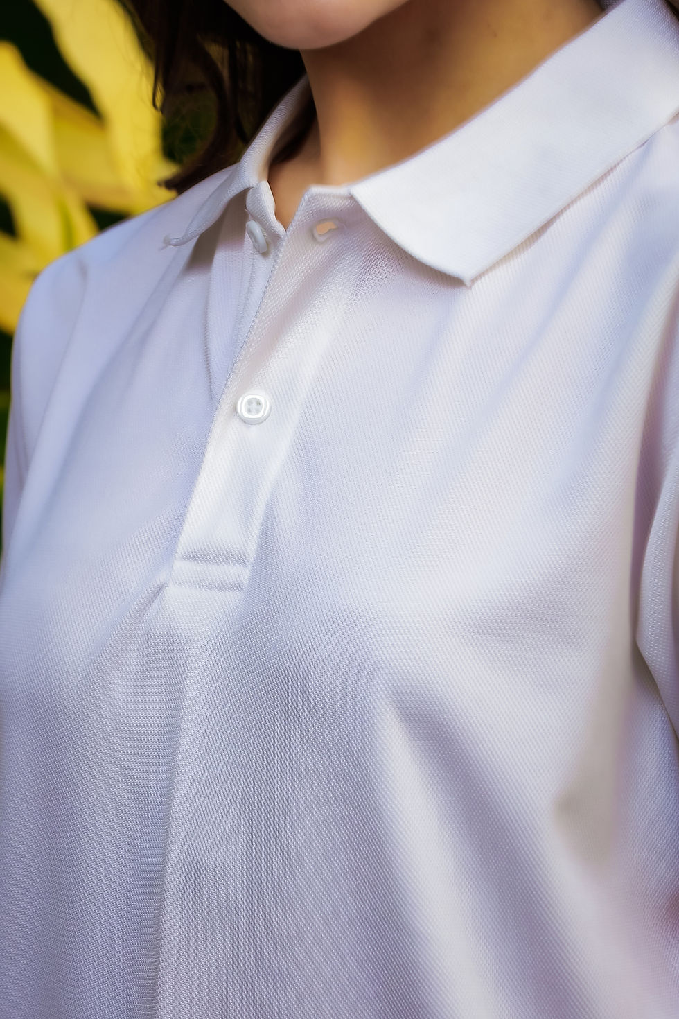 Thumbnail: Unisex White Recycled PET Polo T-shirt