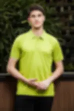 Thumbnail: Unisex Green Recycled PET Polo T-shirt