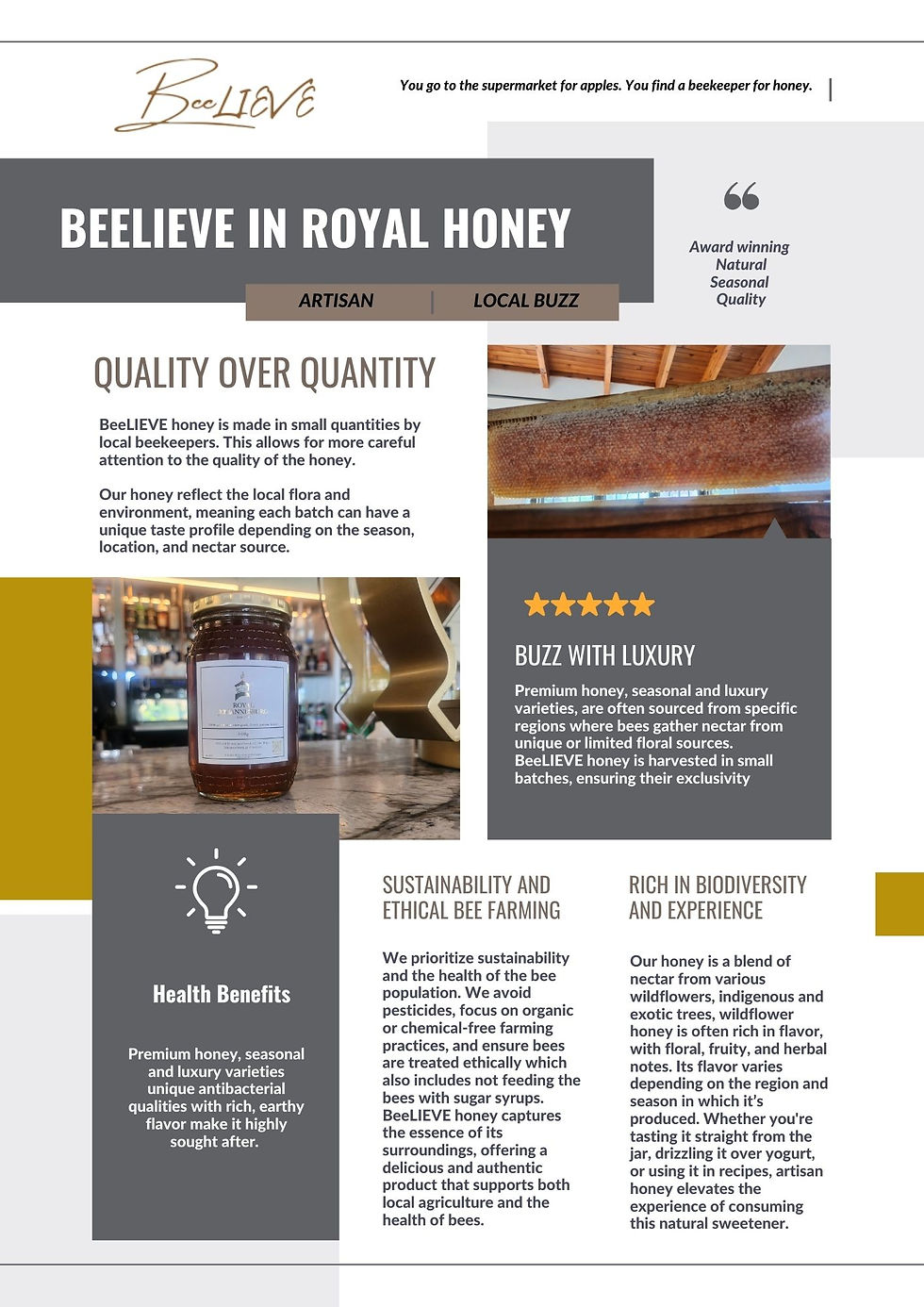 BeeLIEVE in Royal Honey