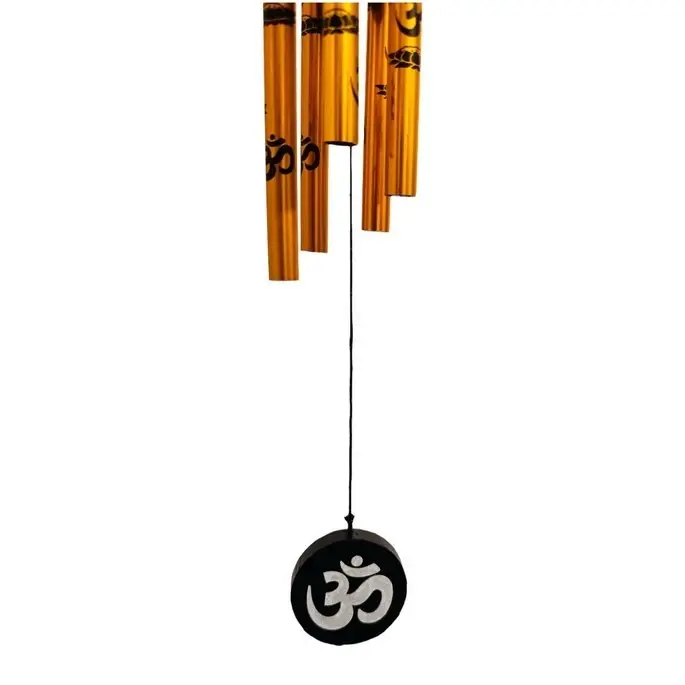 Miniatura: Sinos Dos Ventos "Om" Dourado - 40cm