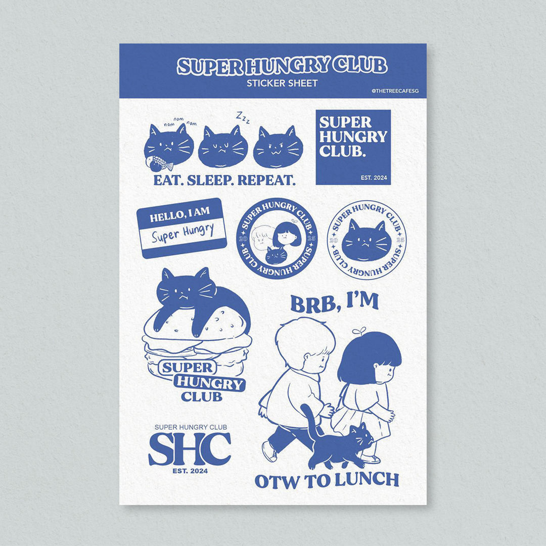 A6 Sticker Sheet - Super Hungry Club