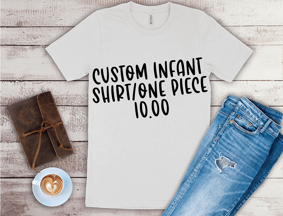 Mock Custom Infant Shirt/One Piece; t-shirt style by Cat-Tastic Wonders