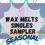 Thumbnail: Wax melts singles sampler seasonal, with a meditating figure in background.
