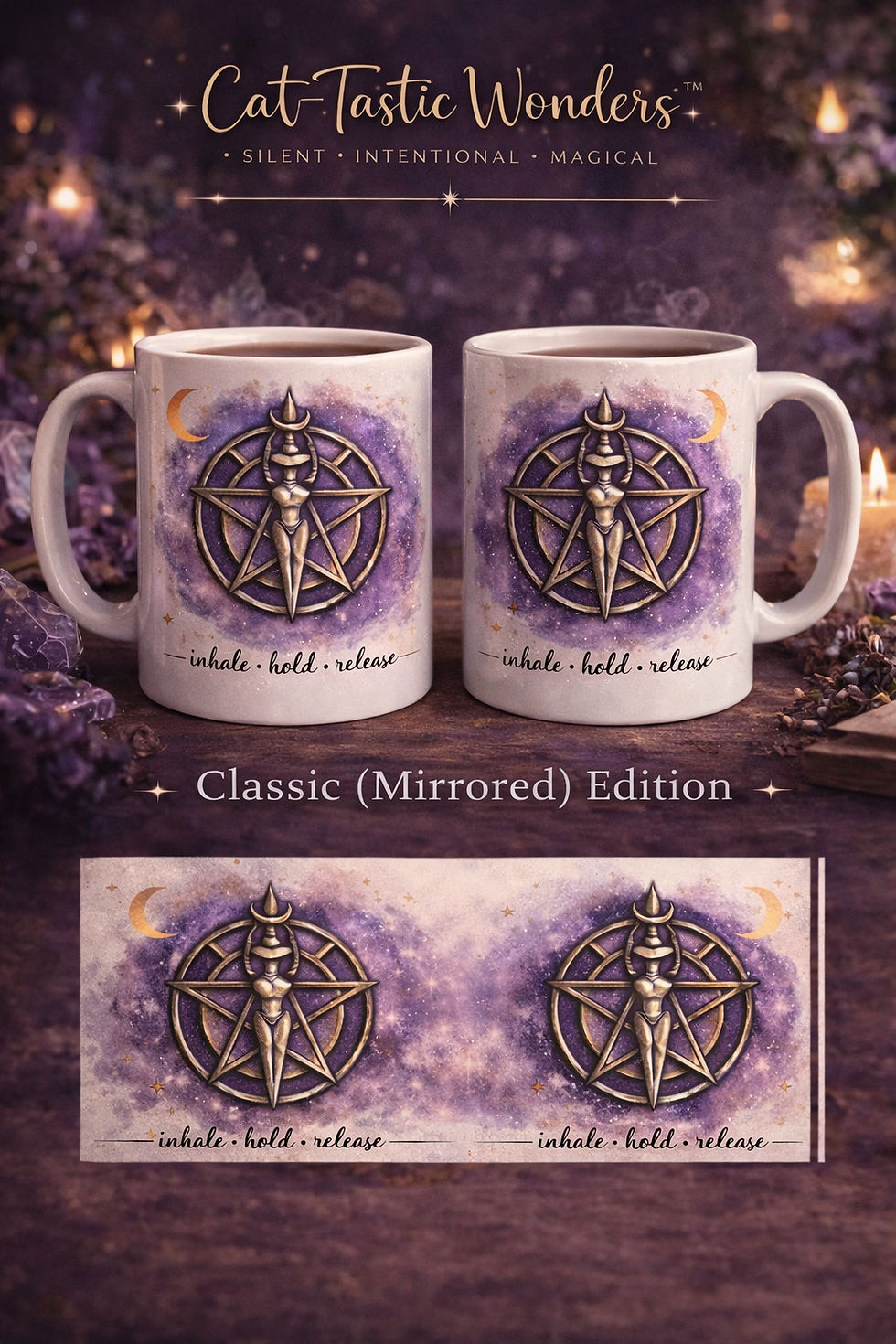 Thumbnail: Silent Ritual Tea Mug — Cat-Tastic Wonders Edition 