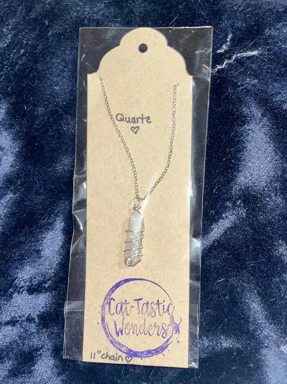 Thumbnail: Quartz Pointed Gemstone with Wirewrapping by Cat-Tastic Wonders