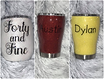 Custom tumblers with phrasing or names