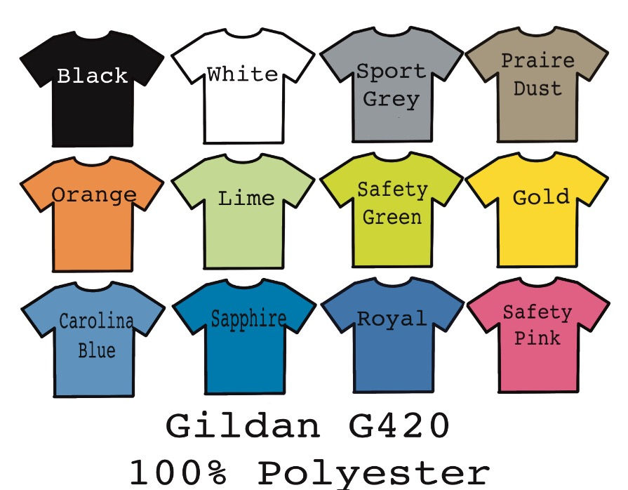 Thumbnail: Gilden shirt color options for custom shirt orders by Cat-Tastic Wonders